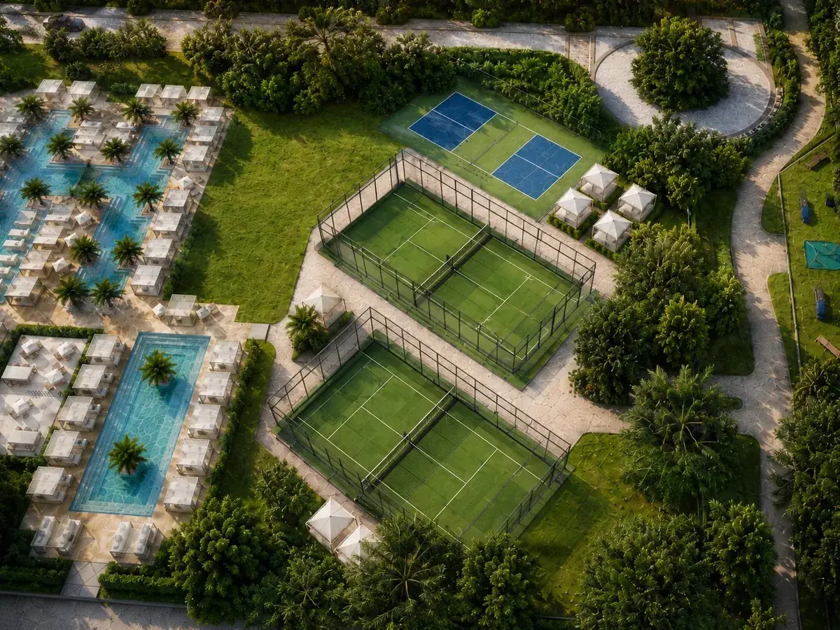 Plano de amenidades de la Casa Club de Costa Faro